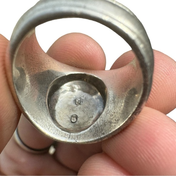 Vintage 10K Gold & Sterling Aviation Military Pilot Wings Ring - Picture 6 of 8